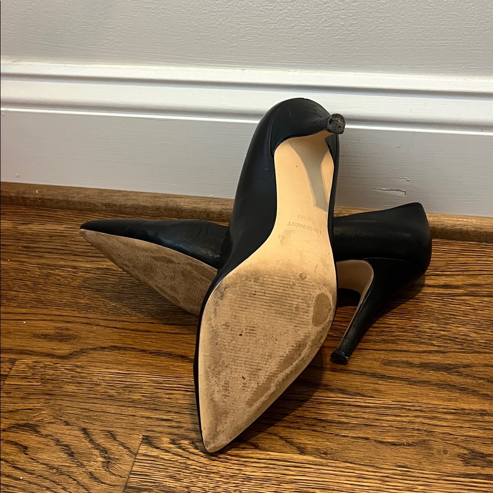 Flax Black Leather Heels - Picture 7 of 7